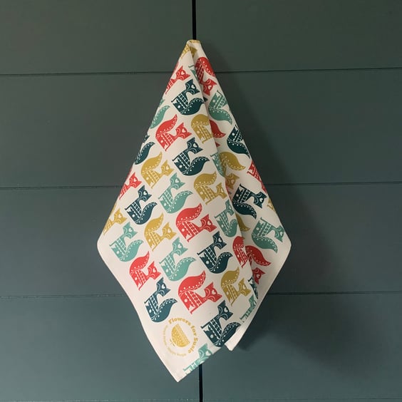 Fox Tea Towel - Mixed colour