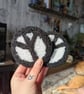 Pair of 'Peace' Symbol Mug Rugs or Coasters - Image 2