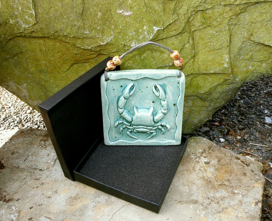 Cancer Zodiac june 22-july 21 Zodiac plaque pottery