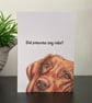 Hungarian Vizsla Dog Card; Birthday, Blank or Personalised. - Image 1