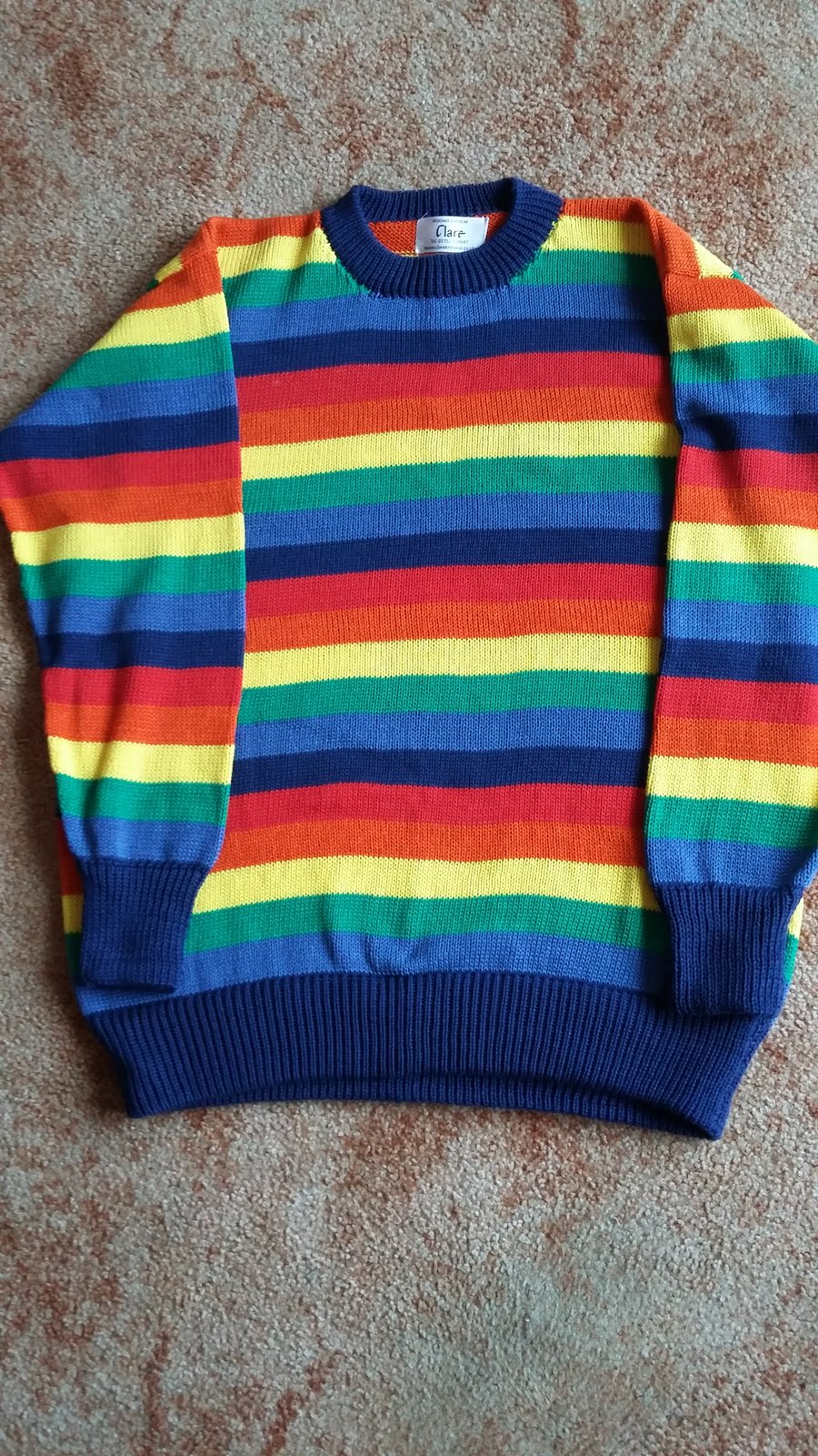 Rainbow jumper for adults - Folksy