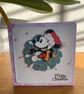 Disney Inspired Minnie Mouse Wreath Christmas Card - Image 1