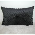 Black Tempur Travel Pillow Cover 16x10 Soft Cuddlesoft Minky Spots SMALL