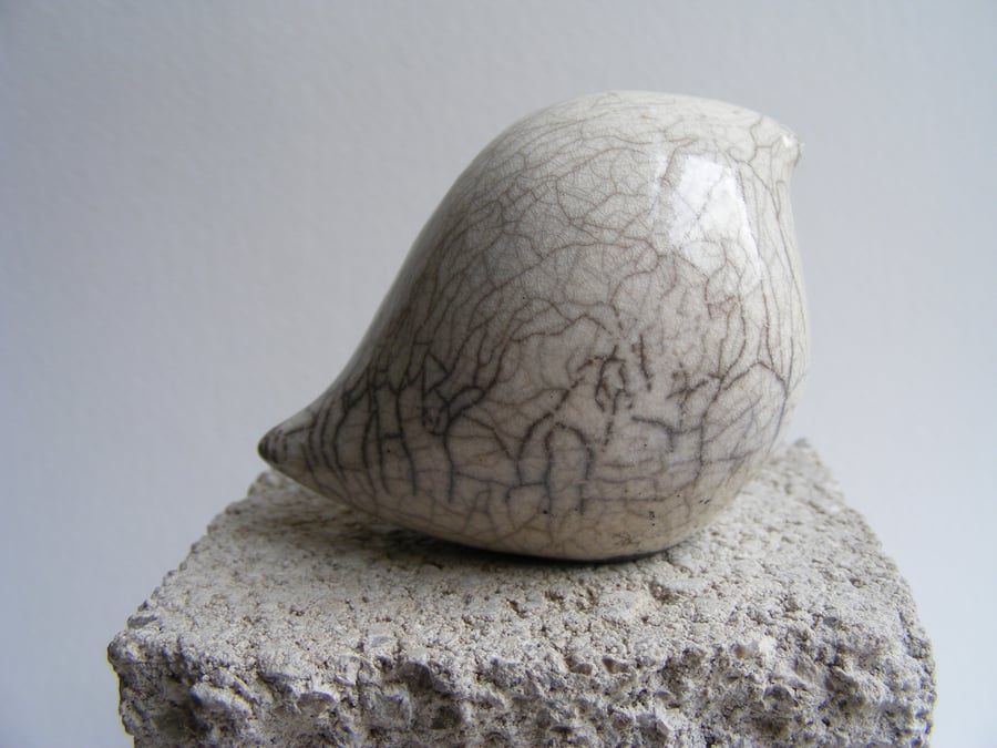 Raku glazed baby bird