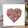 Red Floral Heart greeting card