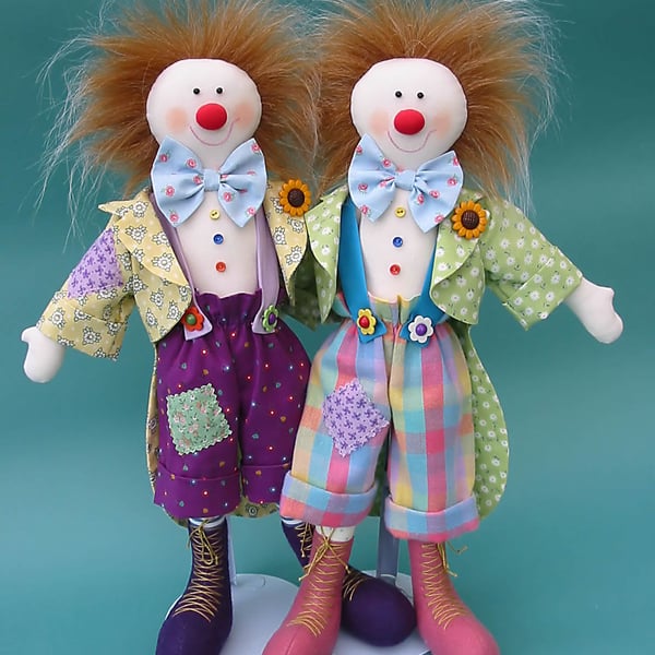 Squiggles Clown Rag Doll Pattern