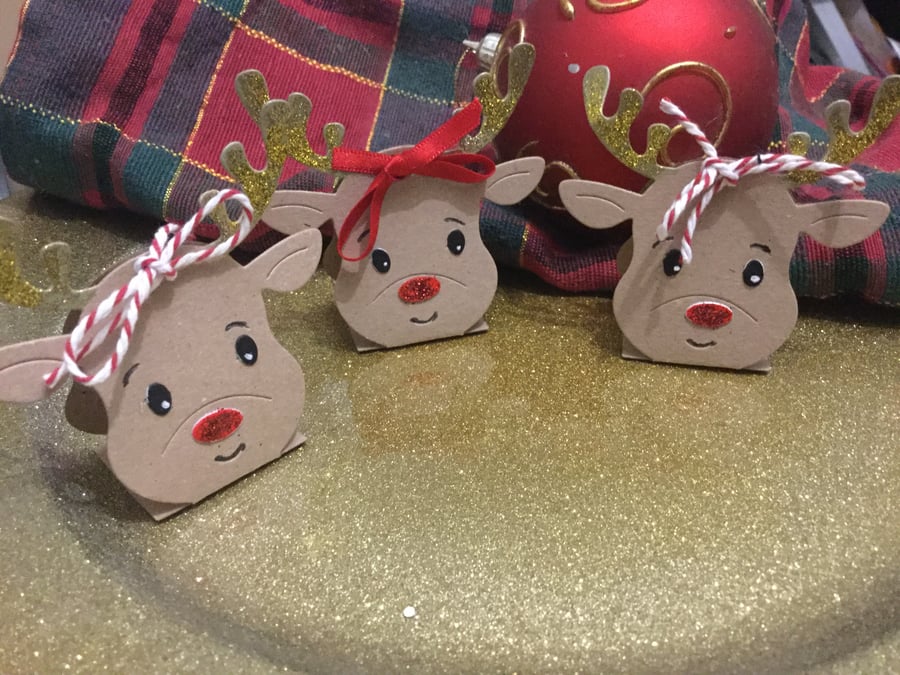 Christmas Rudolph Place Tags - Set of 6