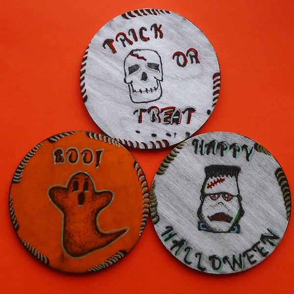 Halloween print coasters