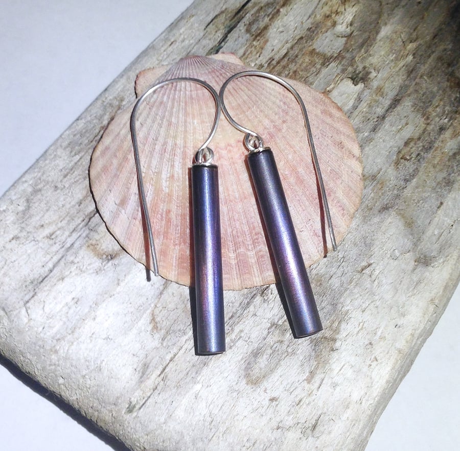  Handmade Coloured Titanium Earrings - UK Free Post