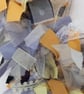 Yellow and Grey Rag Wreath - Image 4