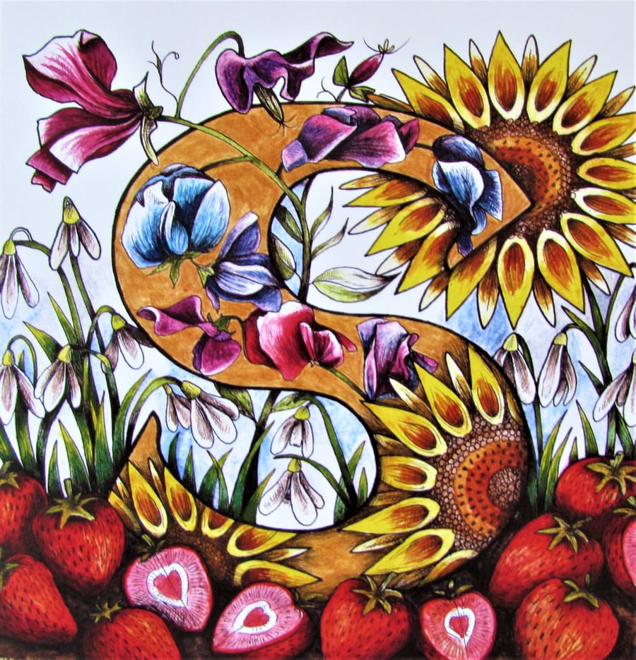 ALPHABET card - S for Super