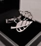 Leaf Cufflinks, Silver Nature Jewellery, Handmade Wildlife Gift for Him - Image 1