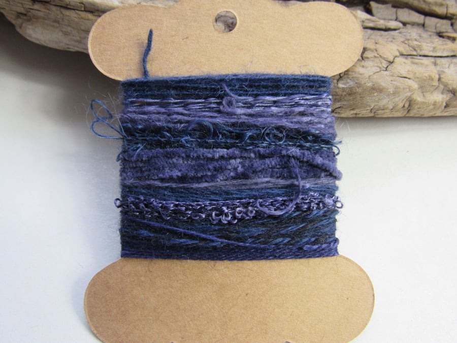 Small Logwood Dark Purple Natural Dye Textured Thread Pack