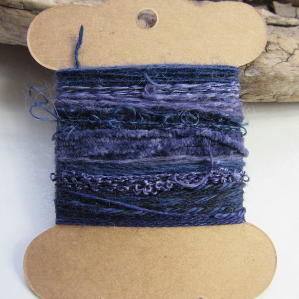 Small Logwood Dark Purple Natural Dye Textured Thread Pack