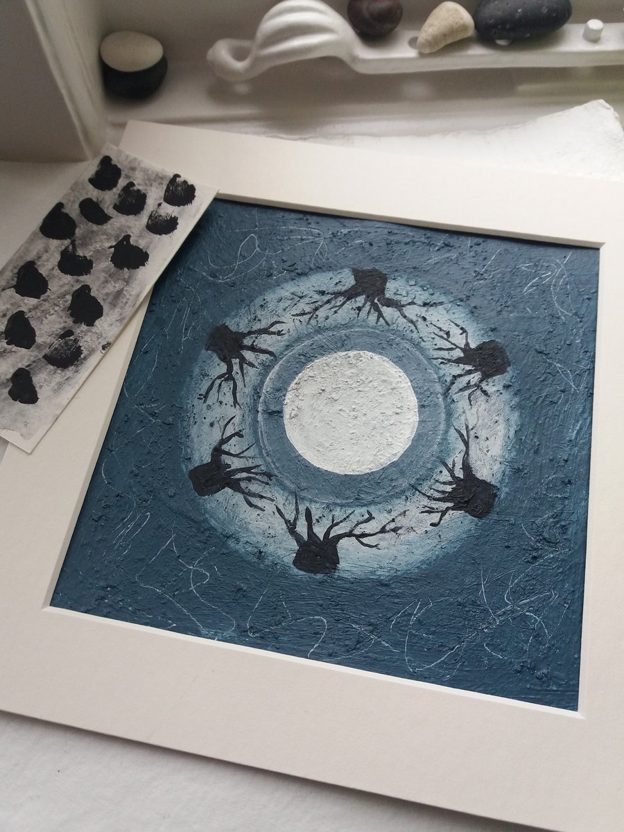 mandala moon - moon art