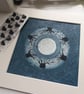 mandala moon - moon art - Image 1