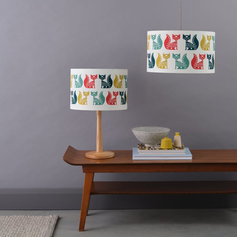 Perfectly Imperfect Handmade Fox Lampshade 35cm - British Made