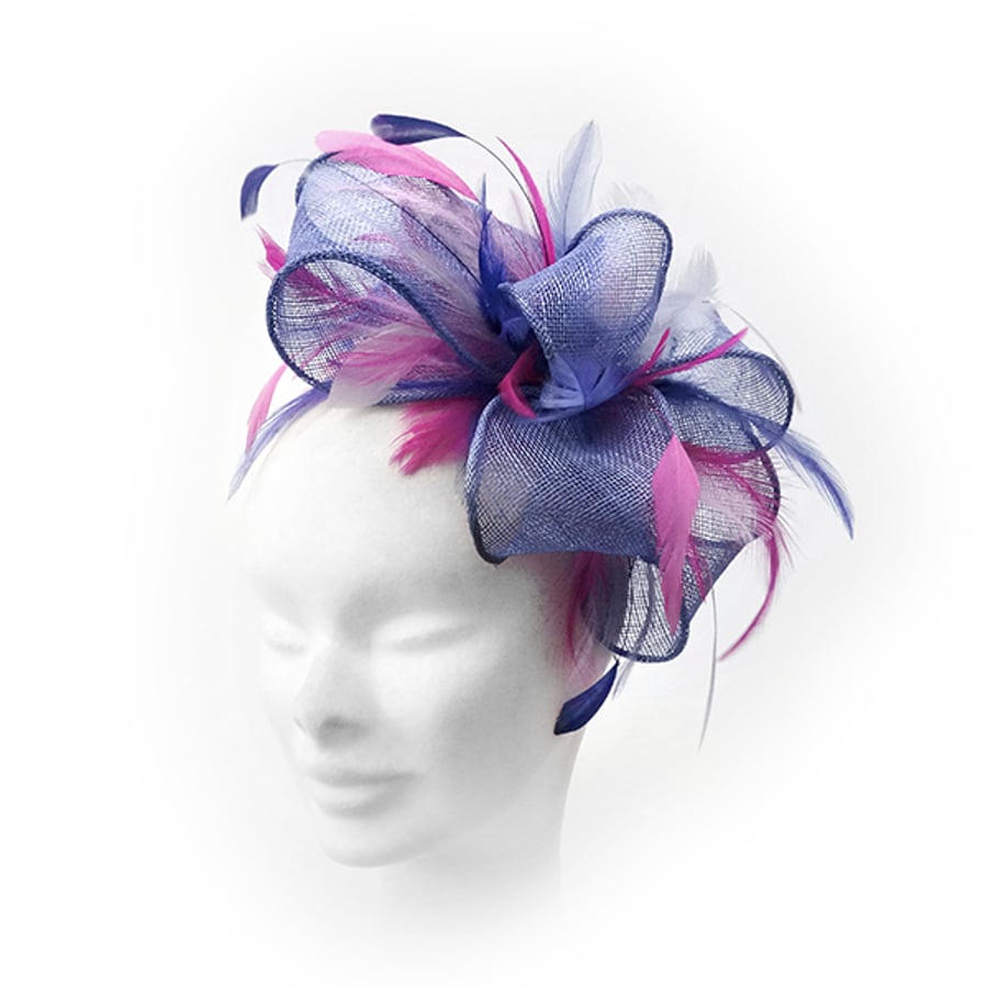 "Peony".....Sinamay Fascinator