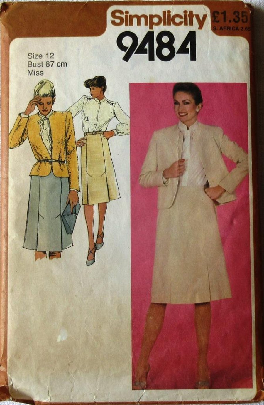 A sewing pattern for a misses' slim skirt, blouse and lined jacket in size 12