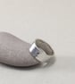 8mm Wide Hammered Sterling Silver Ring - Image 3