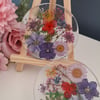 Resin Coasters Wildflower Botanical Set of 2 Handcrafted Bespoke Gift 
