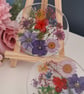 Resin Coasters Wildflower Botanical Set of 2 Handcrafted Bespoke Gift 