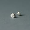 Sterling Silver Moon Stud Earrings
