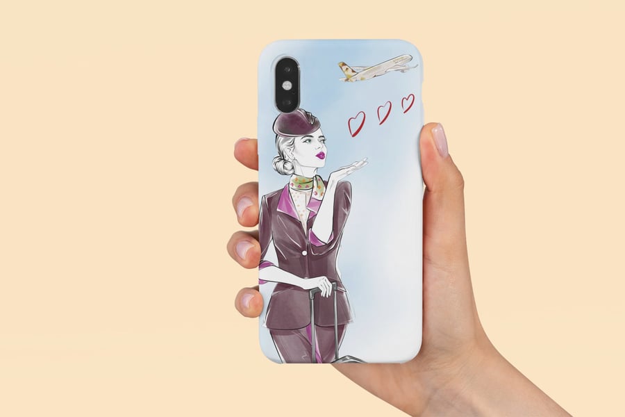 Etihad Cabin Crew Phone Case Flight Attendant Device Case