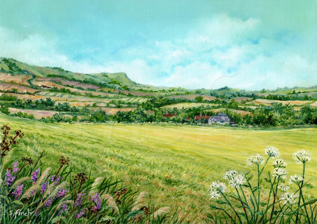 Golden Days on the South Downs in the Sun - Limited Edition Giclée Prints