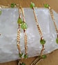 Natural Peridot & Gold Rosary Link 30 Inch Chain and Pendant - Image 3