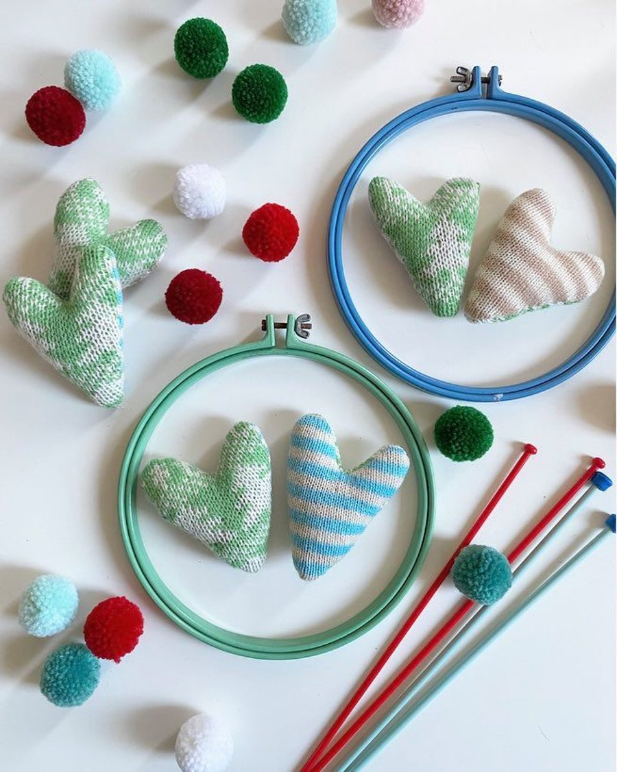 Festive Lavender Hearts