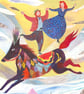 SALE ITEM! Riding the horse of life 16.54 in  x 11.69 (A3 Print) - Image 3