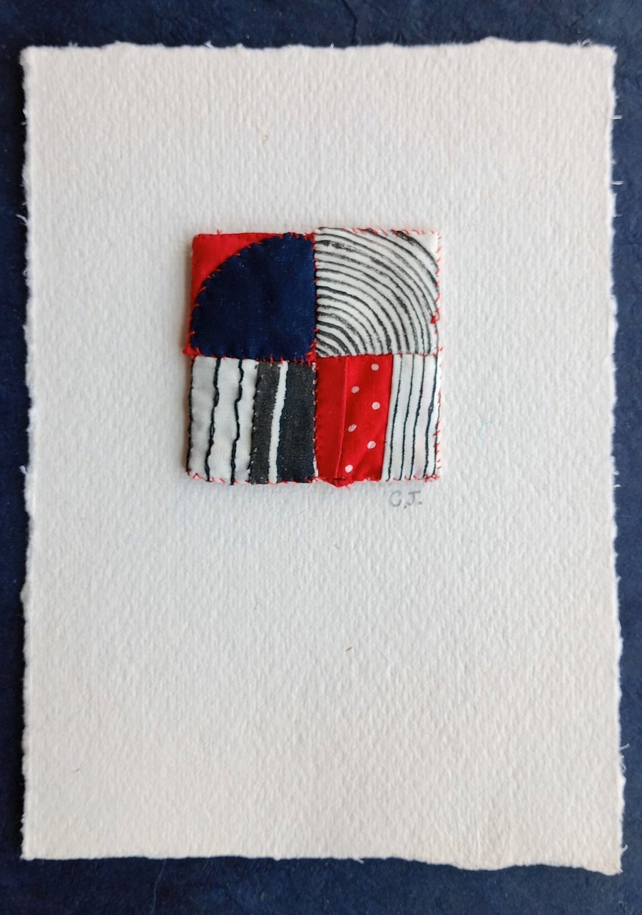 No 4 Miniature Textile Art Quilt