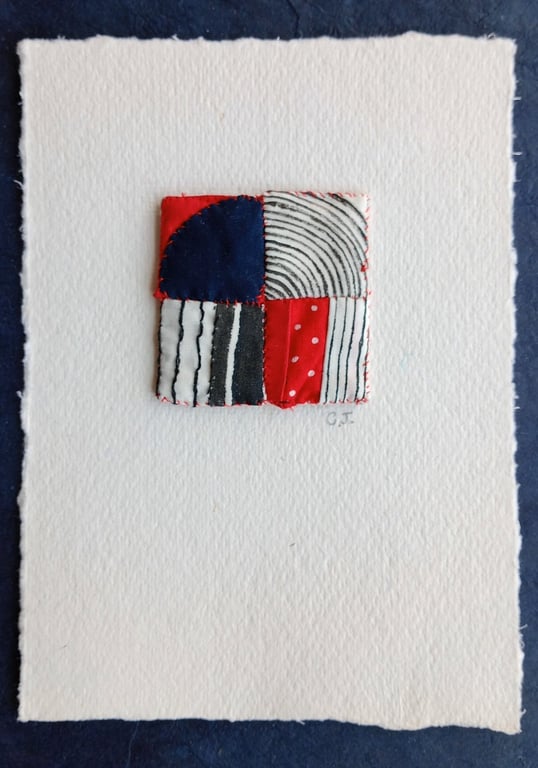 No 4 Miniature Textile Art Quilt