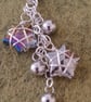 Handmade Wire Wrapped Stars Bag Charm 