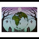 Imagine A Kinder World, an original painting 