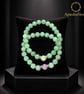Green Beaded Bracelet Set – 17 cm – Set of 2 – 8 mm Beads – Any Size Available