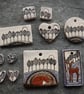 Handmade ceramic Blue Trees brooch - Image 9