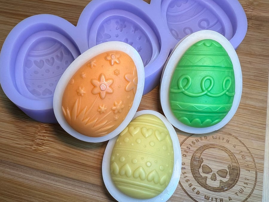 3d Easter Egg Wax Melt Silicone Mold for Wax. Easter Wax Melt Silicone Mould. Si
