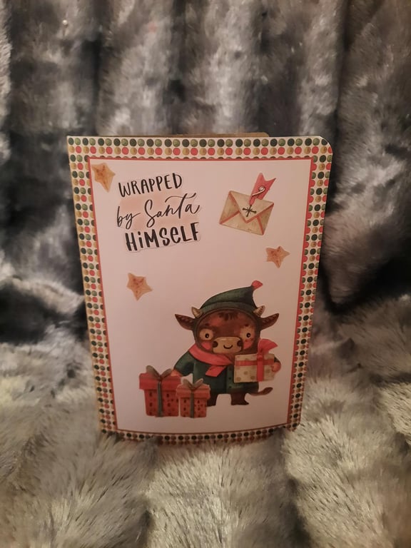 Traditional Christmas Card - Wrapped by Santa Himself