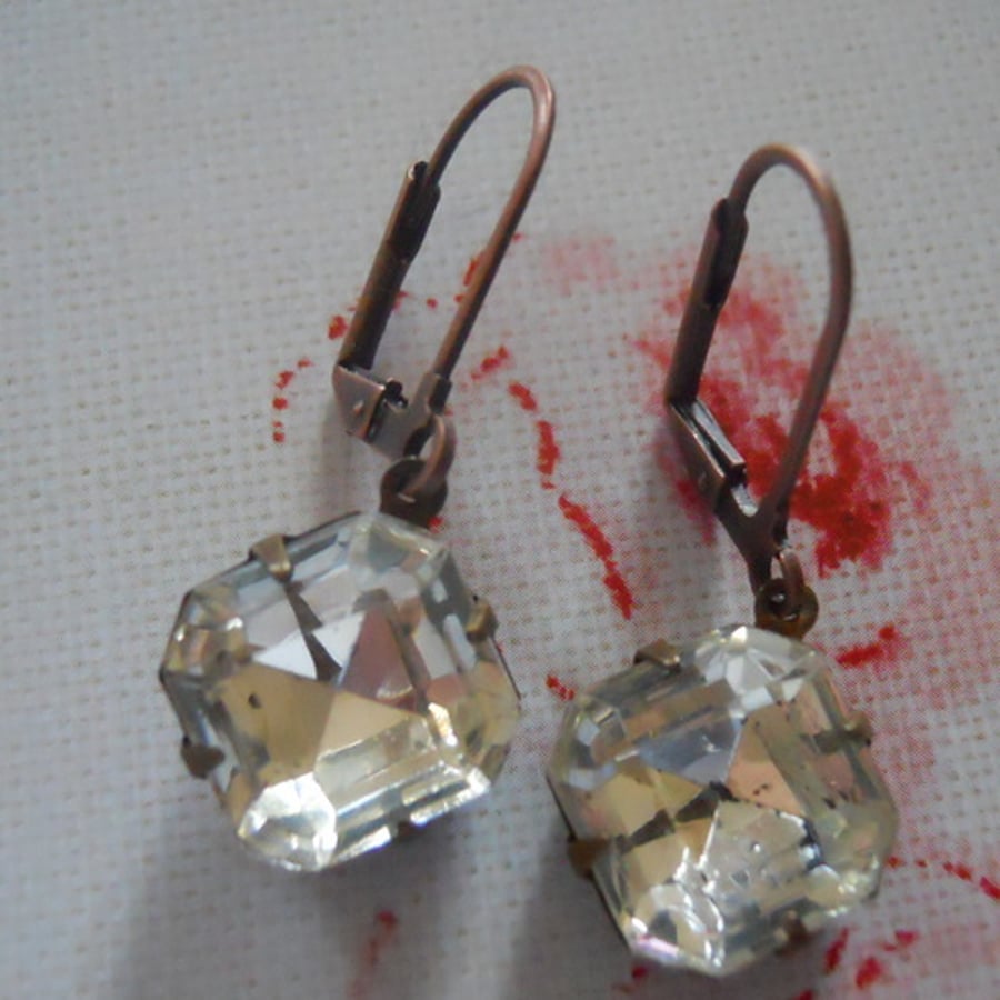 Dainty Vintage Crystal earrings