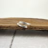 Ring, Sterling Silver Wrap Ring, Adjustable Fit, S,M or L