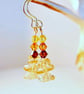 Citrine & Crystal Earrings, November Birthstone, Anniversary, Birthday Gift - Image 5