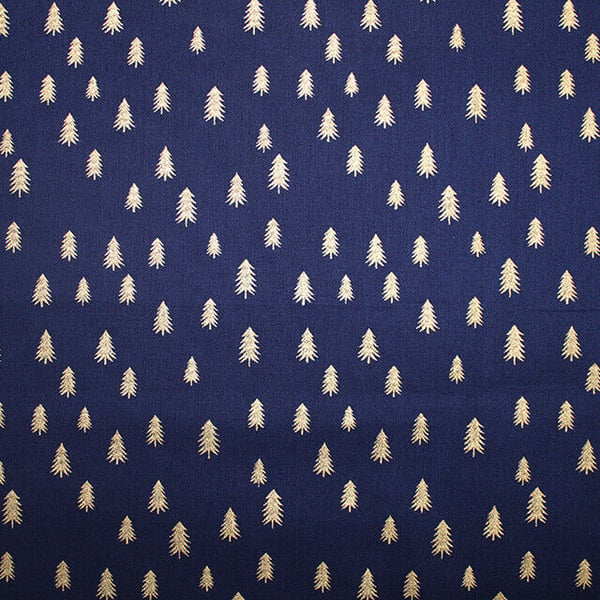 Christmas Tree Blue Gold Tablecloth  250cm by 135cm wide