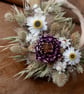Mini Purple and white dried flower gift wreath - Image 2
