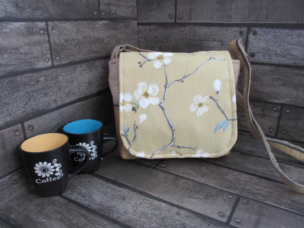 Eco-Friendly Shoulder Bag Handmade from Upcycled Materials Adjustable Crossbody 