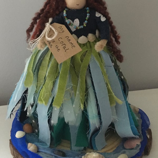 Fairy Doll Coral Sea Shell Ornament