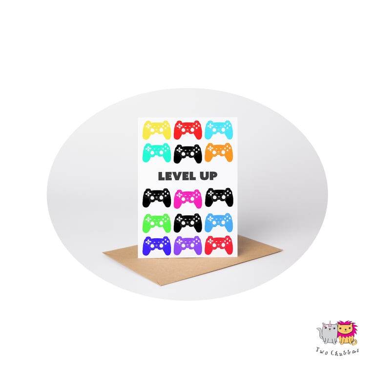 Gamer Level Up Birthday Card