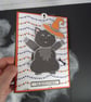 Interactive Halloween Black Cat Card. Moving Witch Cat. Handmade Pull Tap Card.  - Image 4