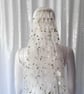 Blossom Wedding Veil, Floral Embroidered Bridal Veil With 3D Flowers - Image 2
